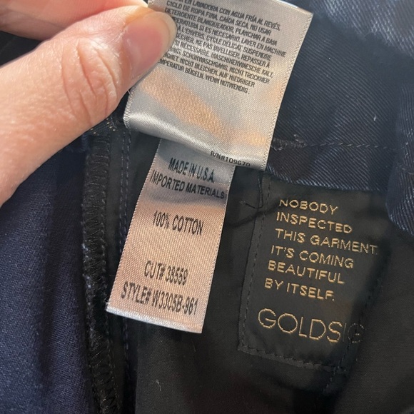 Trendy Goldsign Karla Women Denim Moari Dark Wash High Rise Wide Leg Jeans Sz 27 - Picture 6 of 12